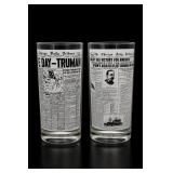 Chicago Daily Tribune Newspaper Glass Tumblers