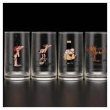 4 B.C. Cartoon Collector Glasses