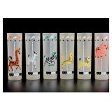 6 Carousel Animal Frosted Glasses