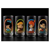 4 Flintstones Cartoon Character Glass