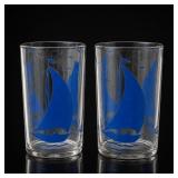 Sailboat-Design Drinking Glasses