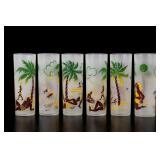 1950s Federal Glass Happy Daze Caveman Tumblers