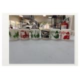 6 Fire-King D-Handled Cowboy Mugs