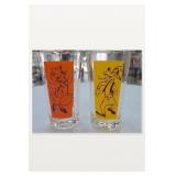Disney Character Glass Tumbler Set of 2
