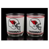 Arizona Cardinals Mobil NFL Glass Set of 2