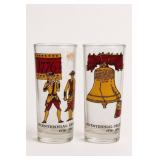 Pair 1976 Bicentennial Celebration Glasses