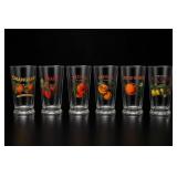 6 Williams Sonoma Harvest Market Glasses