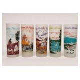 5 California Souvenir Glasses