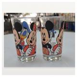 Disney Mickey, Minnie, Donald Glasses Set