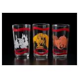 3 Circus Animal Decorative Glasses