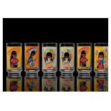 6 DeGrazia Mexican Art Drinking Glasses