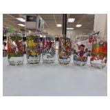 6 Disney Character Collector Glasses