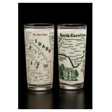 Idaho and North Carolina Souvenir Glasses Set