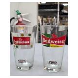 Budweiser Retro Pint Glass Pair, 1955 & 1957