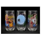 E.T. Glass Tumblers with AAFES Marks, Set of 3