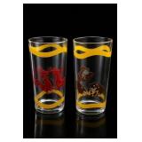 Two Vintage Animal-Themed Drinking Glasses