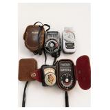 Vintage Light Meters with Cases