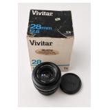 Vivitar 28mm f/2.8 TX Camera Lens with Box