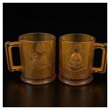Amber Nursery Rhyme Glass Mug Pair