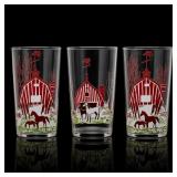 3 Farm Scene Drinking Glasses