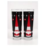 Dairy Queen Santa Highball Glasses Pair