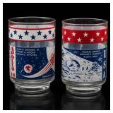 Apollo 12 and 14 NASA Mission Glasses Pair