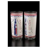 Apollo 7 and Apollo 8 Saturn V Glasses