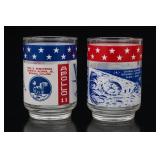 Apollo 11 and 12 Commemorative Glass Set