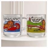 Garfield Glass Mug Set by Jim Davis
