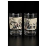 Currier & Ives Christmas Snow Glasses