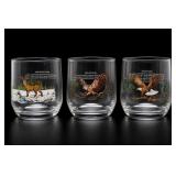 3 Wildlife Theme Drinking Glasses