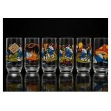 6 1982 Smurf Collector Glasses