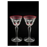 Martini Glasses with Printed Design