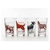 4 Dog Breed Drinking Glasses