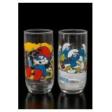 1982 Smurf Collector Glasses Pair