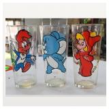 3 Animated Character Glass Tumblers