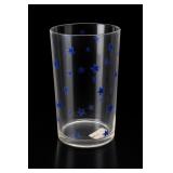 Blue Star Decorated Glass Tumbler