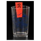 Single Blue-Decorated Clear Glass Tumbler Tag 38