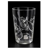 Decorated Clear Glass Cartoon-Style Tumbler