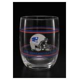 New England Patriots Decorated Glass Tumbler