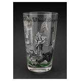 The High Wheel Bicycle Decorated Glass Tumbler
