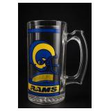 Rams NFL Clear Glass Beer Mug