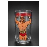 Hulkamania WWF Hulk Hogan Glass 1985 Copyright