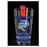 Seattle Seahawks Decorated Clear Glass Tumbler