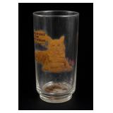Decorated Cat Glass Tumbler with Printed Text