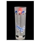Blue-and-White Tiger Cylindrical Glass or Vessel