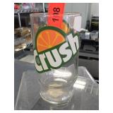 Crush Advertising Glass Orange-Slice Graphic