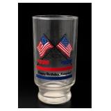 1976 Bicentennial Happy Birthday, Glass Tumbler