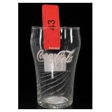 Coca-Cola Clear Spiral-Fluted Glass Tumbler 43 Tag