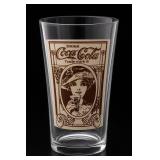Coca-Cola Advertising Glass Tumbler Brown Graphic